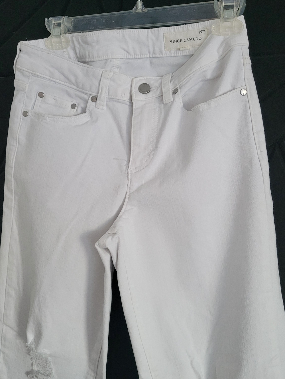 Vince Camuto White Distressed Jeans